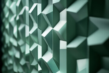 repeated hexagonal pattern in light green, gently glowing against a dark background, forming a harmonious and futuristic design.