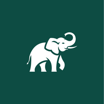 monogram of elephant vector