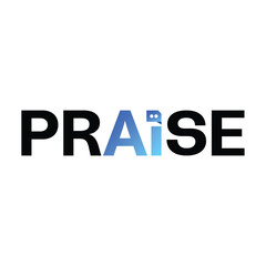 The Praise logo features a speech chat symbol, perfect for a smart assistant and tech brand.