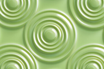 Obraz premium seamless circular pattern in light green, where the repeating curves create a soft, soothing, and continuous background.
