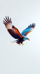 Colorful Eagle in Flight