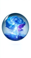 Abstract Storm Cloud Symbolism in a Sphere