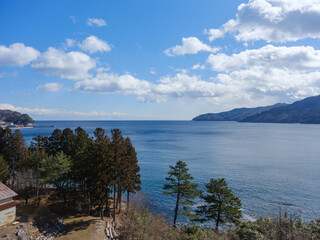 三陸鉄道の車窓の海　岩手県