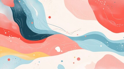 Abstract fluidity, Serene pastel wave composition for modern d,cor