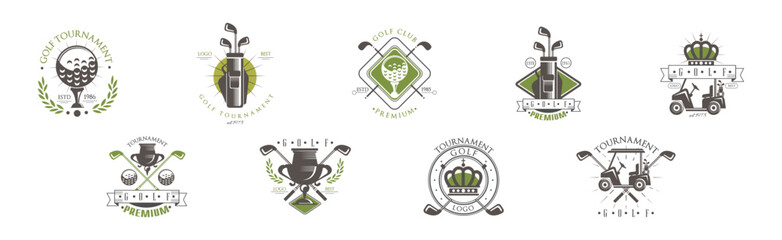 Golf Club Logo and Label Design Vector Set