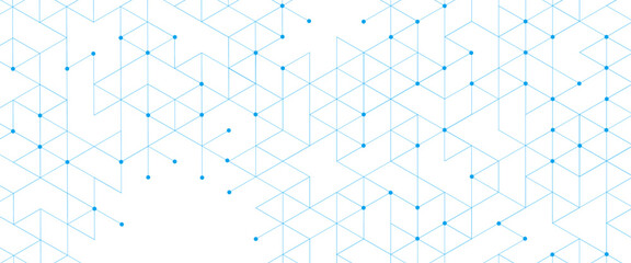 Vector abstract minimalist blue triangles technology pattern blue geometric background. 