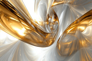 A striking abstract design featuring golden textures intertwined with marble, reflecting light and creating an ethereal and sophisticated atmosphere.