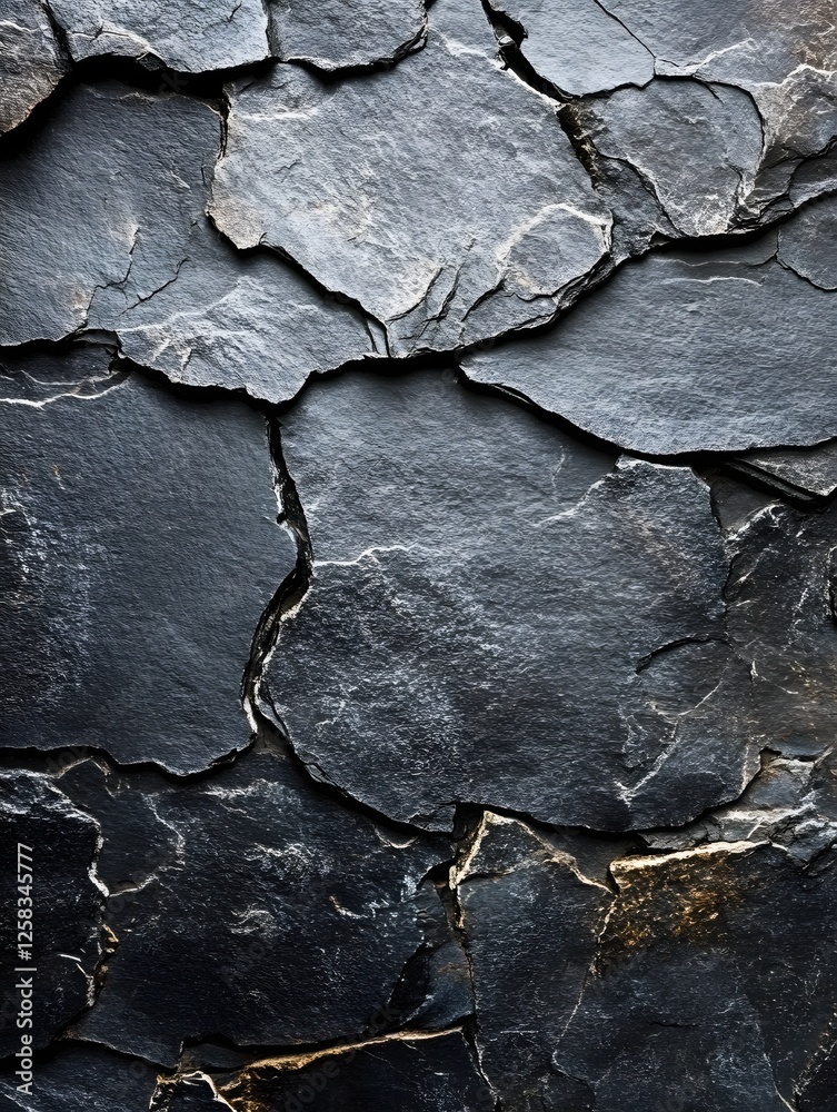 Poster dark slate texture close up showing layers and natural stone pattern for background design