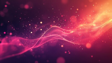 Obraz premium Abstract Particle Wave of Energy Flowing Through the Vibrant Hues