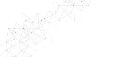 Abstract background for innovation technology geometric pattern with connecting the dots and lines for banner design