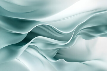 Obraz premium A tranquil seafoam green and pale gray abstract background with soft, flowing textures and smooth transitions. A calm, soothing design perfect for meditation and wellness visuals.