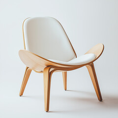 wooden chair isolated on white