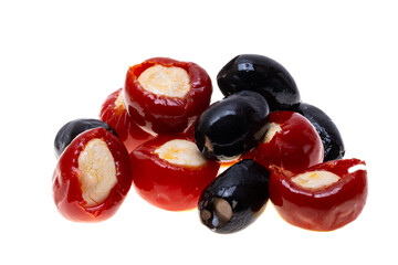 pepper with cheese isolated