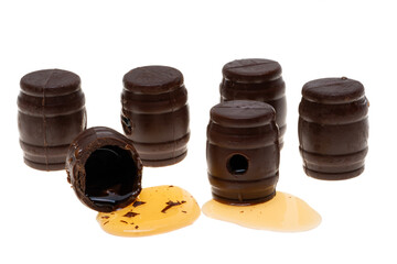 chocolate whiskey barrel isolated