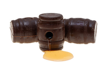 chocolate whiskey barrel isolated