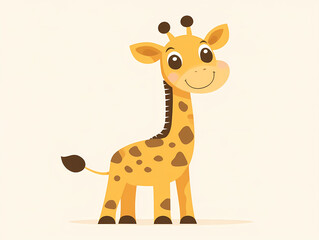 Happy Cartoon Giraffe