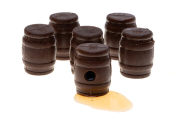 chocolate whiskey barrel isolated