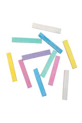 colored chalk isolated
