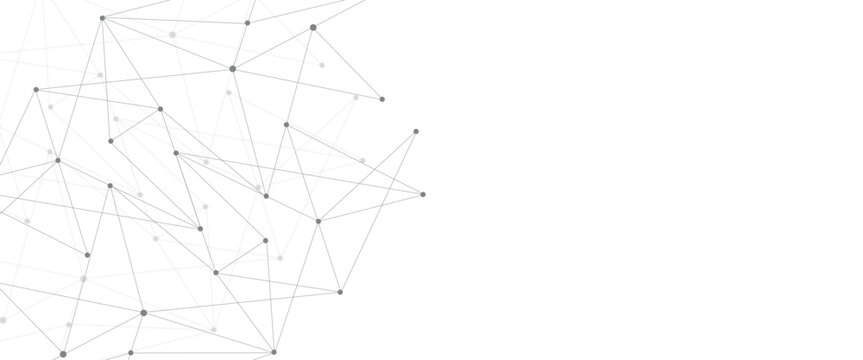 Abstract background for innovation technology geometric pattern with connecting the dots and lines for banner design