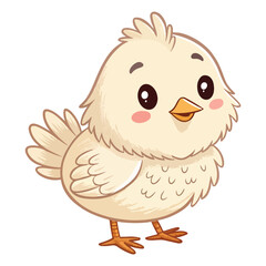 cartoon chicken illustration with transparent background