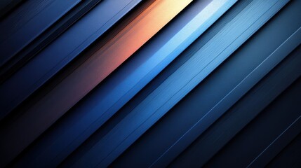 Obraz premium Blue background with parallel lines for design, banner template. White space in the center of the page for text. Simple abstract wallpaper with copy space.