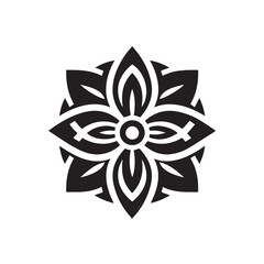 logo flower vector illustration white background