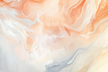 Obraz premium Abstract background with swirling smoke patterns in peach and light gray, flowing gently across the canvas to evoke calmness and depth.