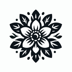 Fototapeta premium logo flower vector illustration white background