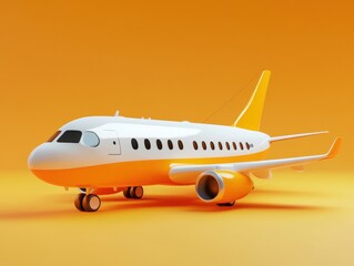 Fototapeta premium Colorful model airplane on a bright background.