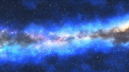 Fototapeta premium Stunning Deep Space Scene with Stars and Colorful Nebula Background