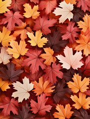 Fototapeta premium Autumn leaves background showing vibrant colors for seasonal designs and presentations