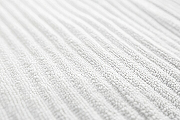 Obraz premium Highly detailed Egyptian cotton fabric texture, smooth and luxurious white fibers with fine weaving.
