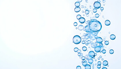 Bubbles in Water Oxygenation or Carbonation, for Science, Spa, Cleansing, Health projects