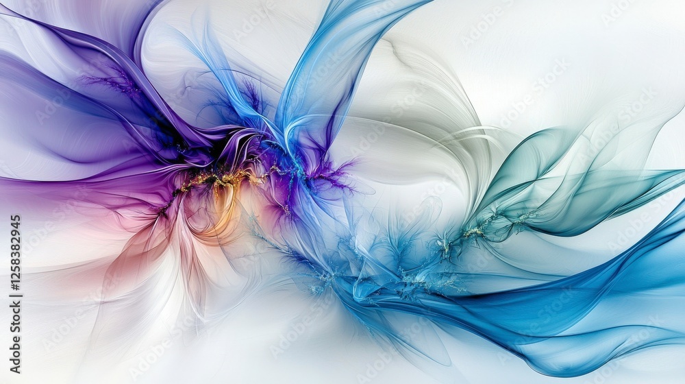 Aufkleber abstract cosmic art colorful swirling representation of the milky way in a digital design perspectiv