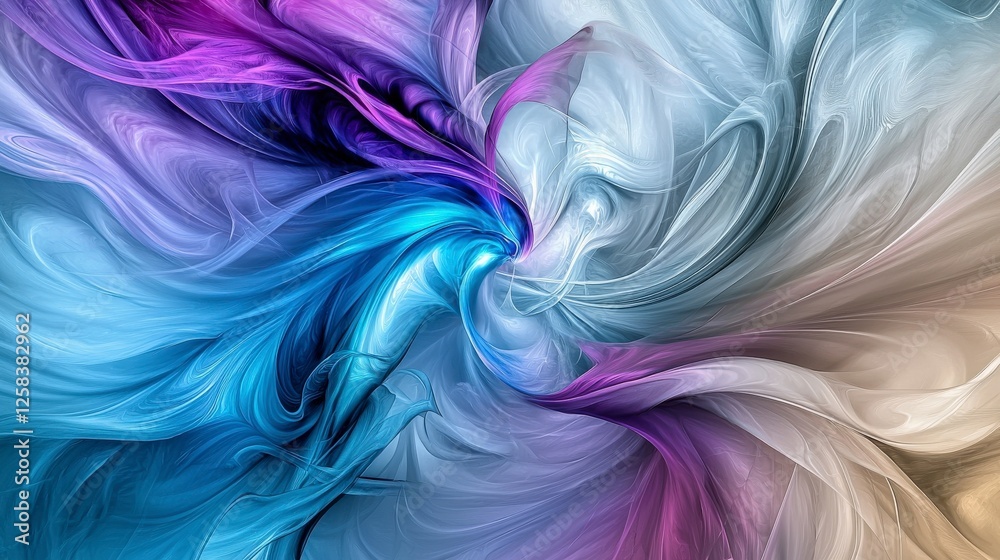 Aufkleber whirling abstract milky way design digital art colorful swirls cosmic environment macro view creativ