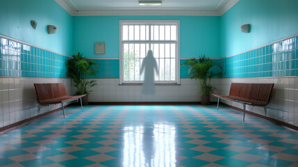  ghostly figure in the abandoned hospital