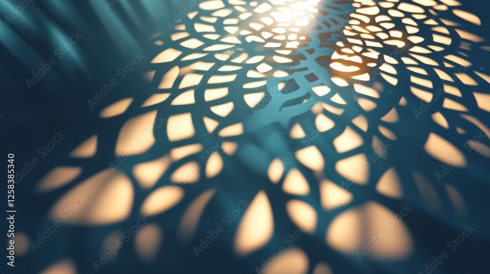 Aufkleber Soft light filters through elaborate arabesque patterns, creating a mesmerizing interplay of shadows. The artwork evokes a sense of tranquility and artistic beauty