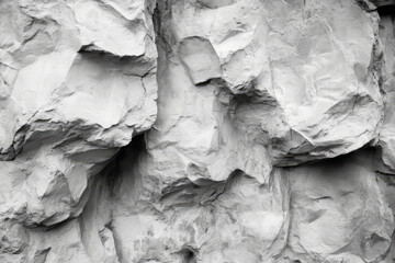Naklejka premium Highly detailed rough limestone texture, porous, uneven natural stone surface in soft grays.