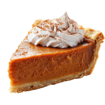 Pumpkin Pie isolated on transparent background