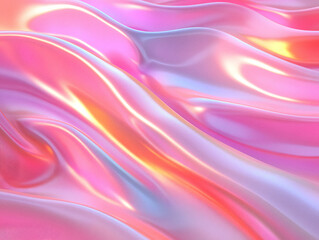 Obraz premium Pink and Blue Silk Fabric Wave Abstract Background