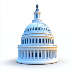 3D Model Us Capitol Building Rendering