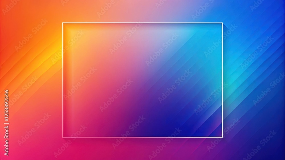 Fototapete abstract colorful gradient background with a modern frame