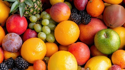 Colorful assortment of fresh fruits