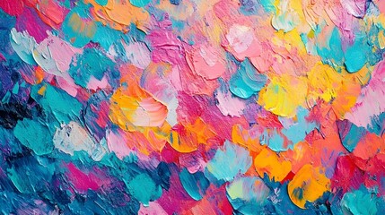 Abstract Colorful Oil Painting Texture Background