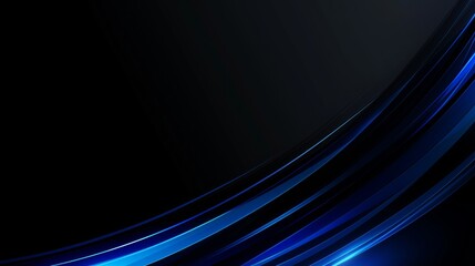 Blue background with sleek and elegant lines for design, banner template. White space in the center of the page for text. Minimalist abstract wallpaper with copy space.