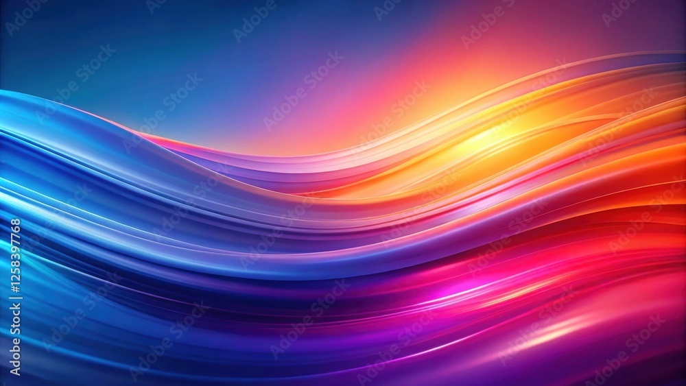 Aufkleber abstract colorful swirling waves background design featuring vibrant hues and smooth curves