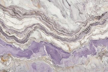 Naklejka premium Macro shot of lilac-toned marble with white veins, elegant natural stone patterns.