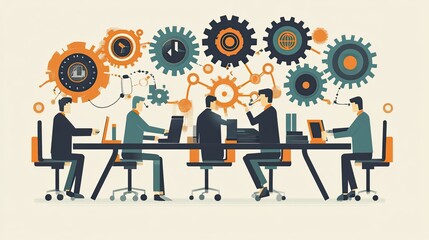 Business Team Meeting In Modern Office