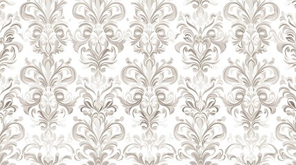 Elegant Floral Pattern in Soft Beige and Cream Tones for Decor