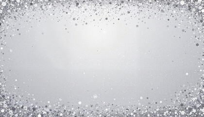 Silver glitter background with sparkle effect for invitations and decorations copy space
